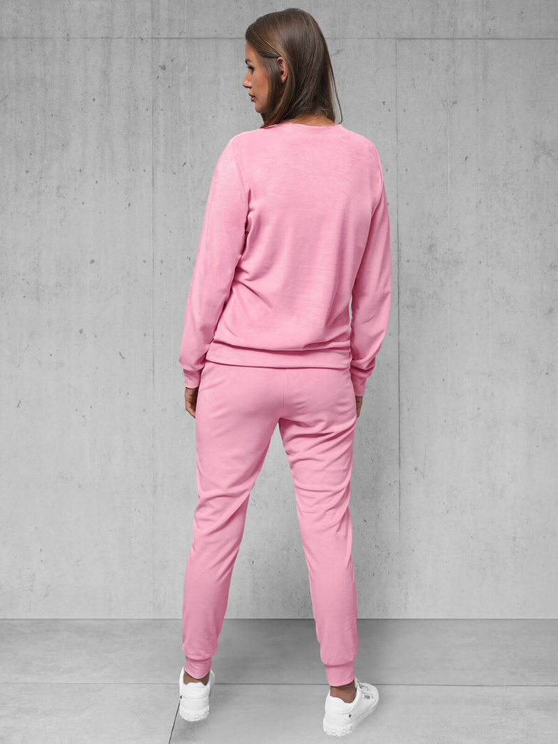 Compleu dama din catifea roz pudră OZONEE O/8C1173/38Z