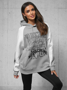 Hanorac oversize gri OZONEE O/SWE23037Z