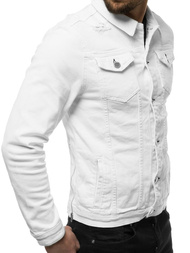 Geacă de blugi bărbați albă OZONEE G/602