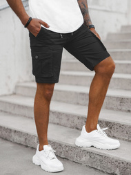 Pantaloni scurti chino bărbați negri OZONEE T/BB70010/1