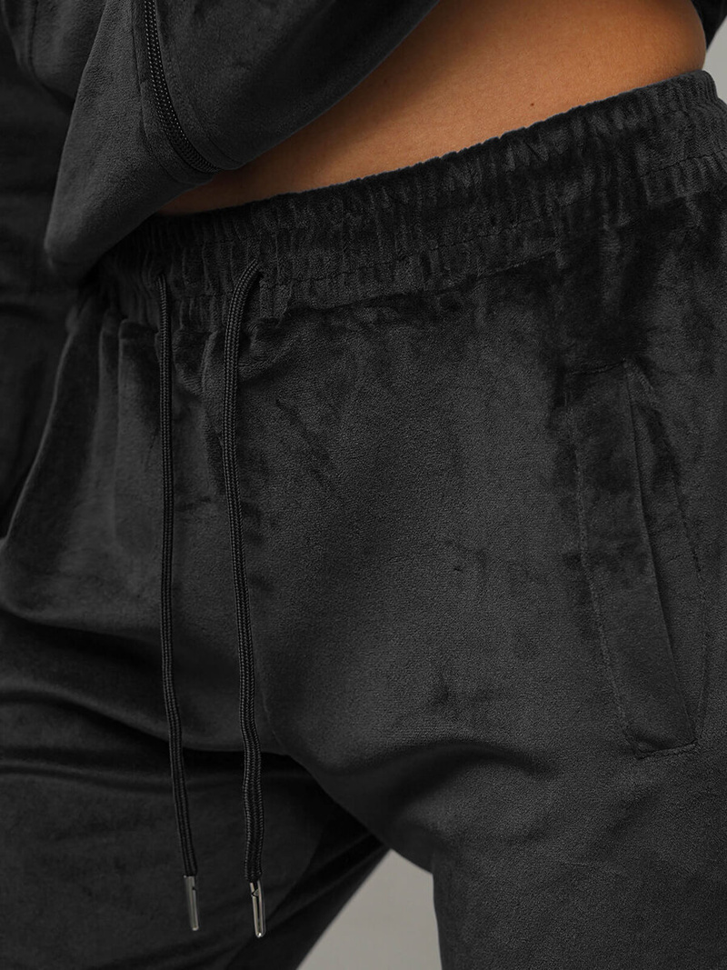 Compleu dama din catifea negru OZONEE JS/8C1176/3Z