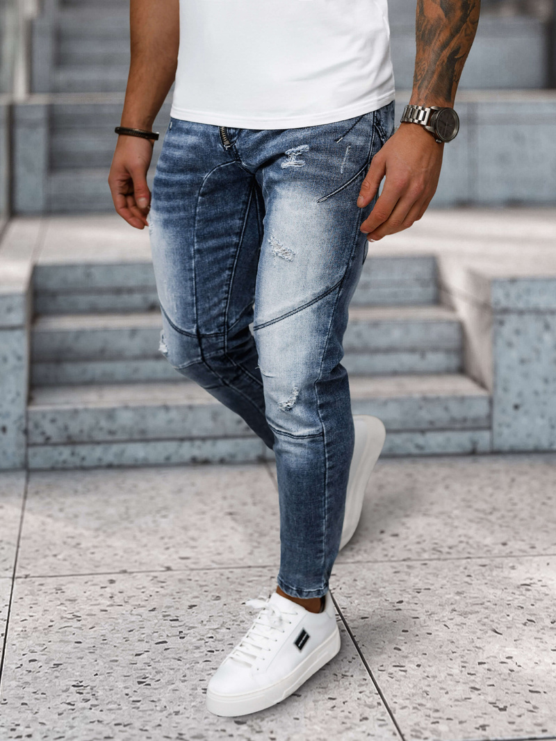 Blugi bărbaţi albaștri OZONEE NB/MP0045B