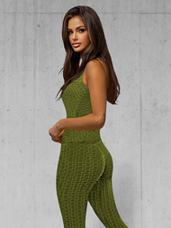 Trening din două piese pentru femei kaki OZONEE JS/YW88037/7Z