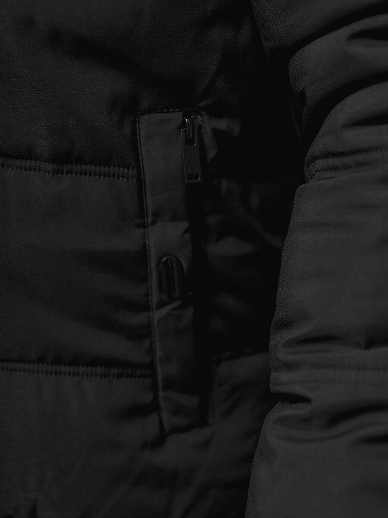 Geacă bărbați neagră OZONEE JS/84M3030/392