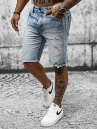 Pantaloni scurti bărbați albaștri deschis OZONEE NB/MP0263BC