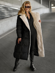 Geacă de femei negru-alb OZONEE JS/16M9168/392B