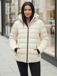Geacă de iarnă femei écru OZONEE JS/M769/281