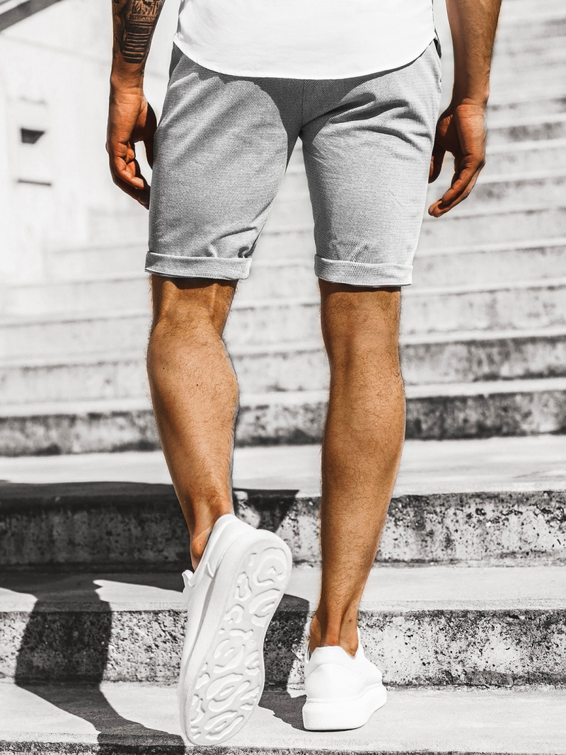 Pantaloni scurti chino bărbați gri OZONEE DJ/1005