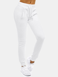 Pantaloni de training femei albi OZONEE JS/CK01