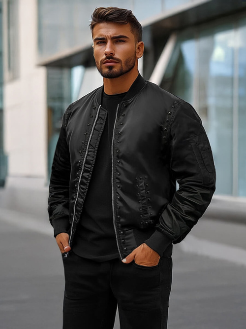 Geacă bărbați neagră OZONEE O/8905Z