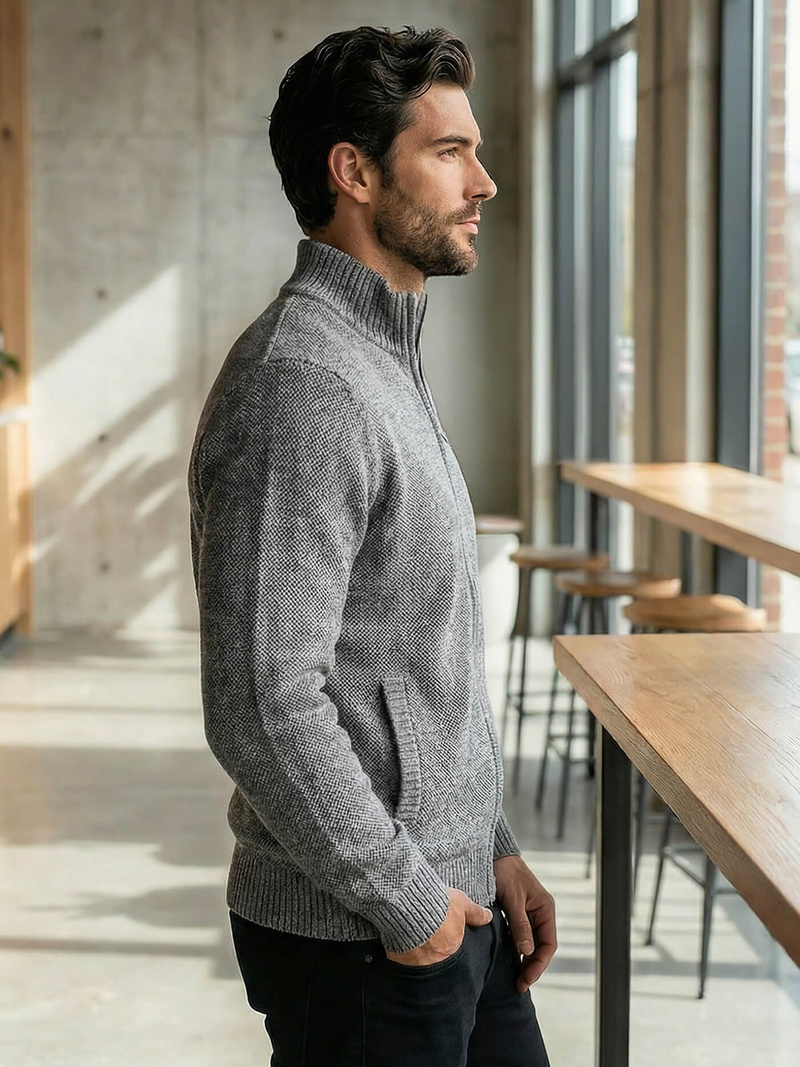 Pulover bărbați antracit OZONEE JS/59B3611/5