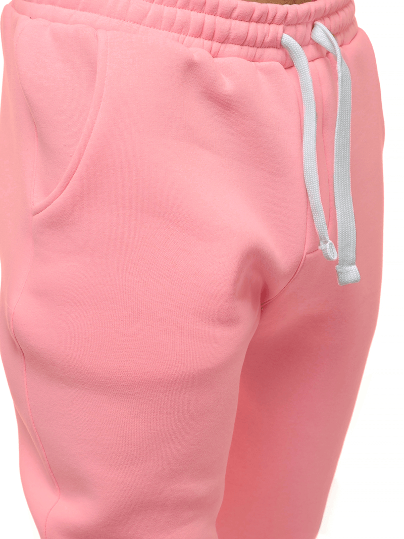 Pantaloni de trening bărbaţi roz deschis OZONEE O/12110