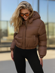 Geacă de femei ciocolată OZONEE JS/5M3260/158Z