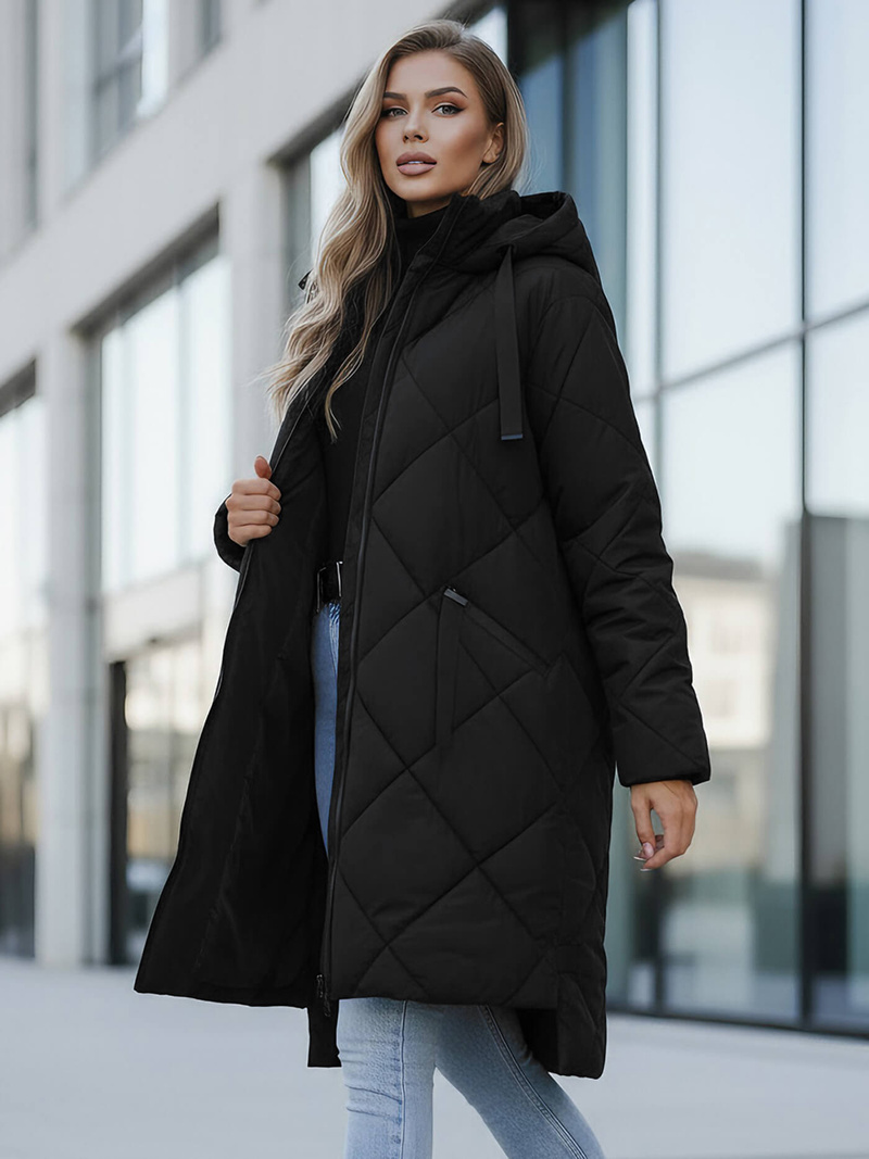 Geacă de femei neagra OZONEE JS/5M3168/392Z