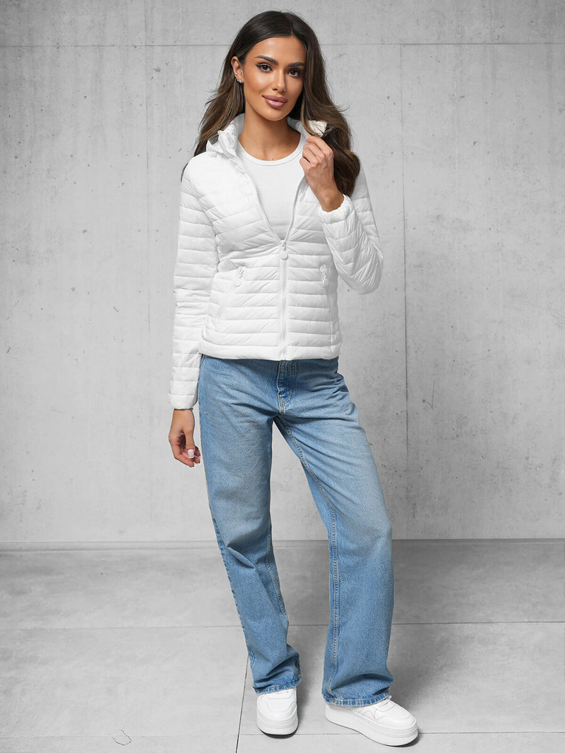 Geacă de femei albă OZONEE O/H117Z