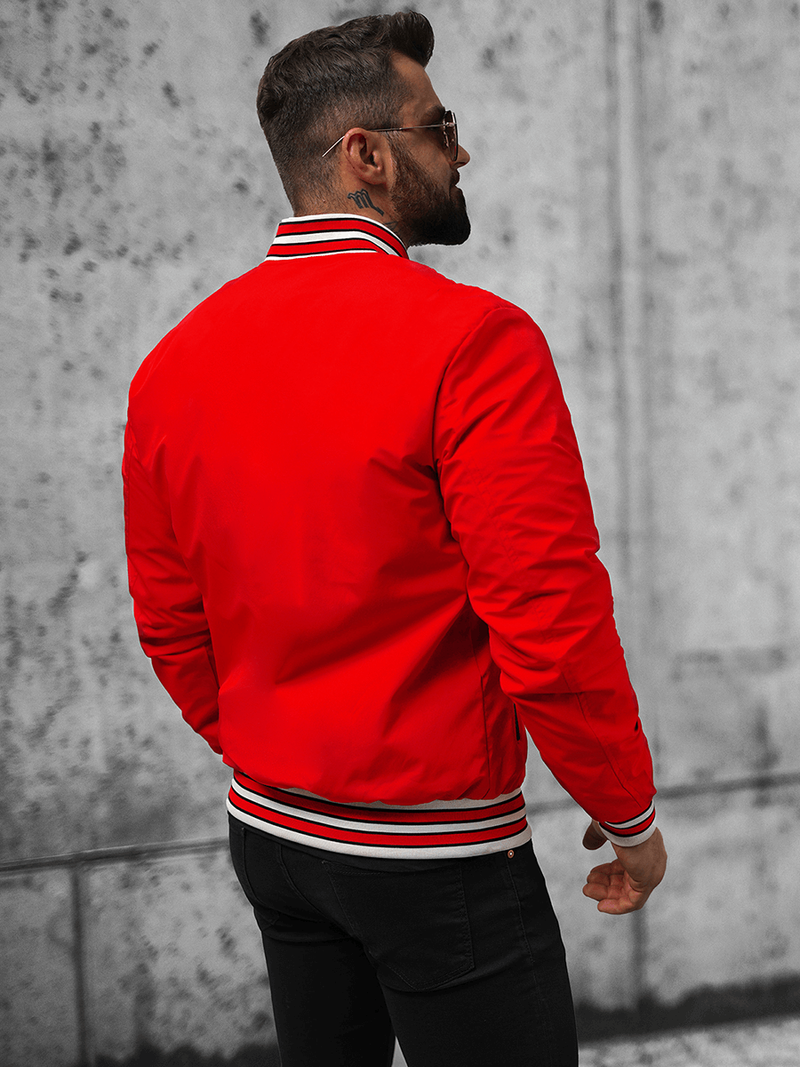 Jachetă de primăvară bărbați roșie OZONEE JS/84M3013/270
