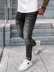 Blugi bărbaţi negri OZONEE NB/MP0169G