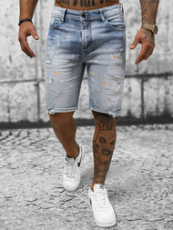 Pantaloni scurti bărbați albaștri deschis OZONEE NB/MP0263BC