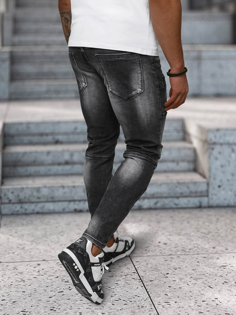 Blugi barbati negri OZONEE NB/MP0155N