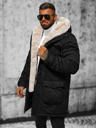 Geacă de iarnă parka bărbați neagră OZONEE JS/5M120/392