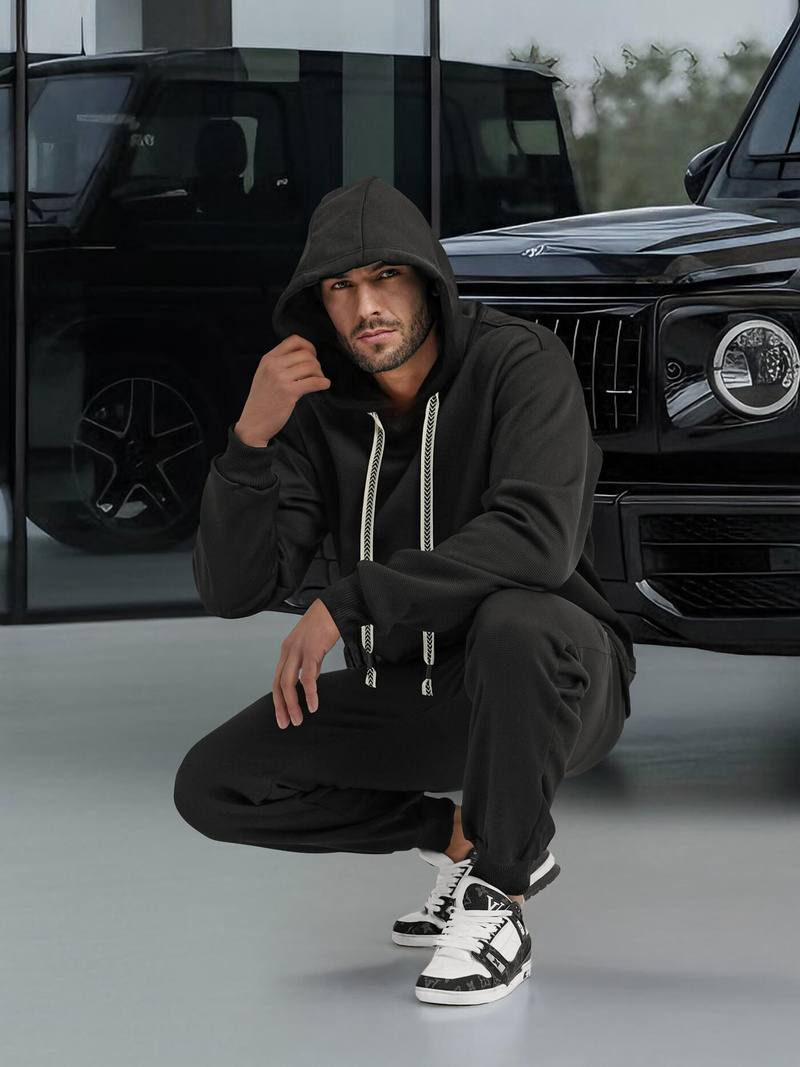 Compleu sport bărbaţi negru OZONEE O/3C582AB