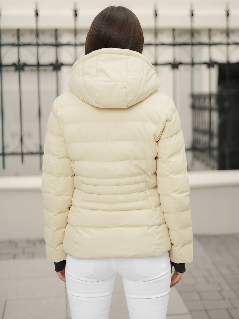 Geacă de iarnă femei écru OZONEE JS/M769/281Z