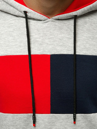 Hanorac cu glugă bărbați gri OZONEE JS/KS2171