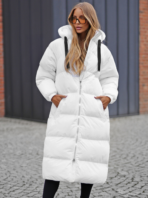 Geacă de femei alb OZONEE JS/5M3163/281Z