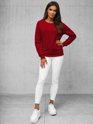 Hanorac femei roșu închis OZONEE JS/W01Z