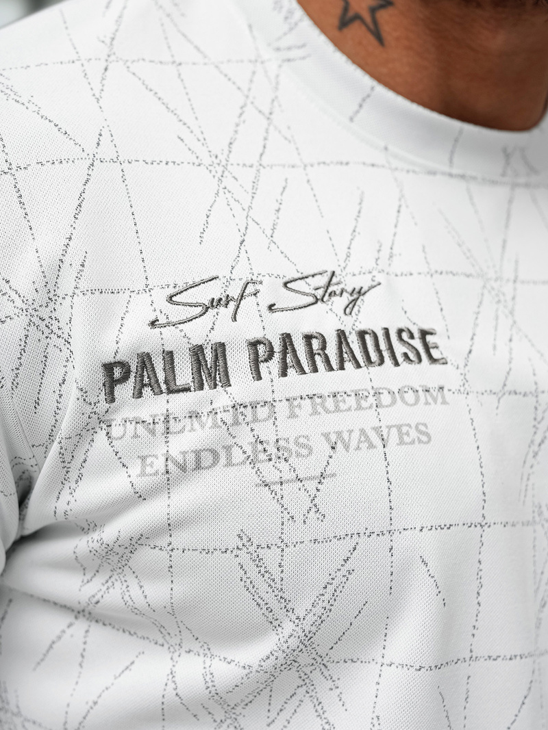 Tricou bărbați alb OZONEE O/QQ1530