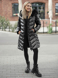 Geacă de femei neagră OZONEE JS/16M9100/392Z