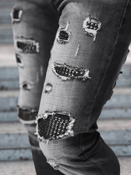 Blugi bărbaţi negri OZONEE NB/MP0152N