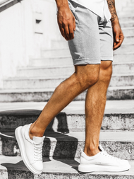 Pantaloni scurti chino bărbați gri OZONEE DJ/1005