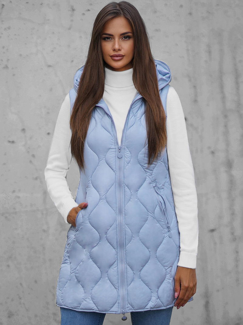 Vestă femei albastră deschis OZONEE O/H928/101Z