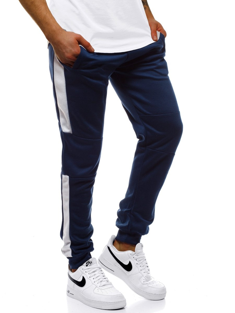 Pantaloni de trening bărbaţi albastru marin OZONEE JS/JZ11013