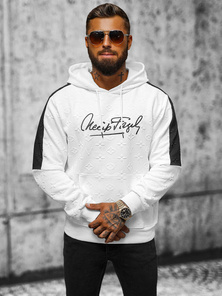 Hanorac bărbați alb OZONEE JS/3B572