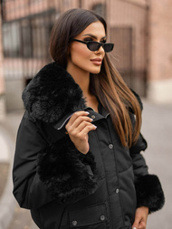 Geacă de iarnă damă neagră OZONEE O/H833