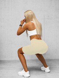 Colanți scurți de damă écru OZONEE O/K5-J