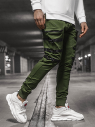 Pantaloni chino jogger pentru bărbați kaki OZONEE G/11132