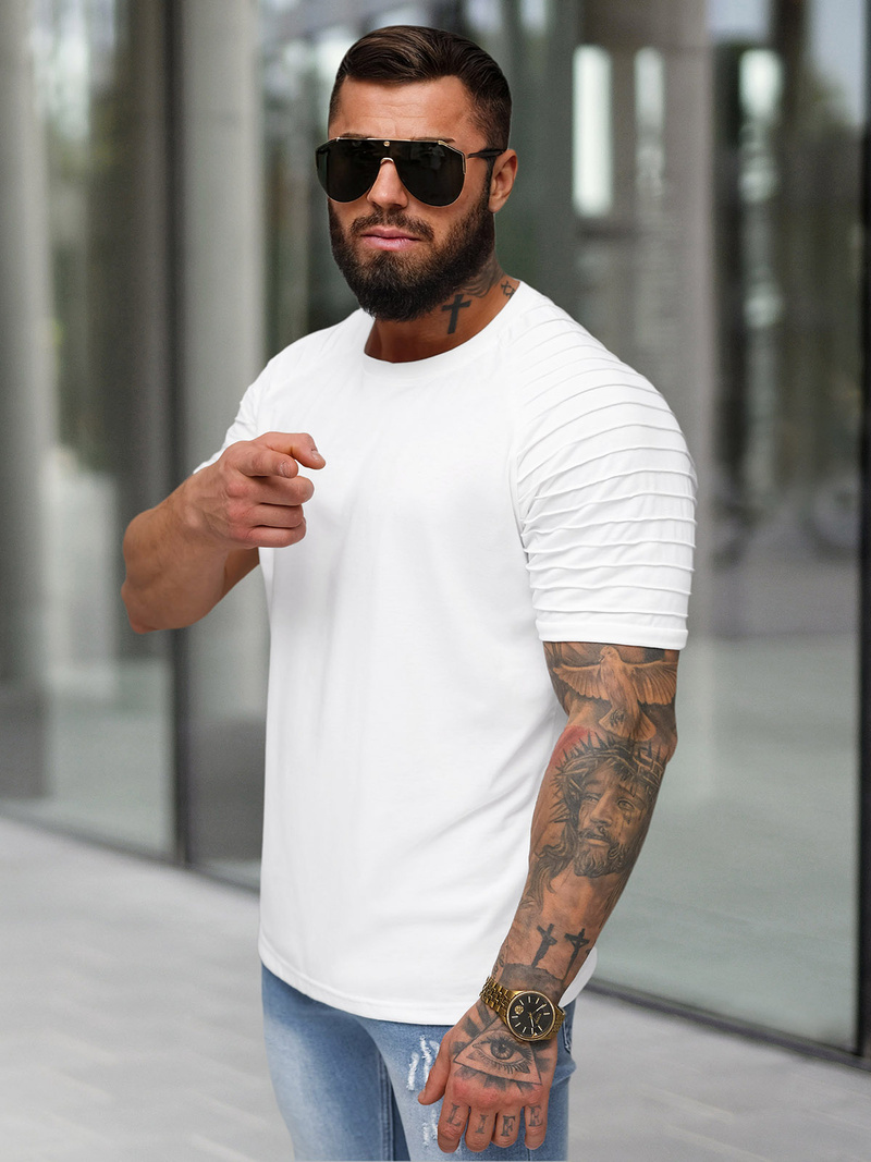 Tricou bărbați alb OZONEE JS/8T88/1Z