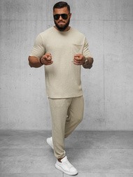 Tricou bărbați bej OZONEE O/Y960T