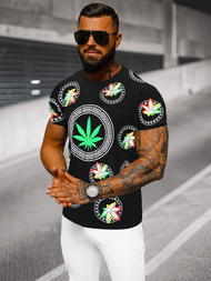 Tricou bărbați negru OZONEE O/T135/3