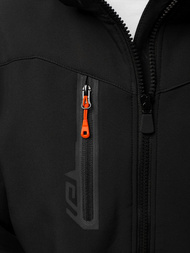 Jachetă bărbați SOFTSHELL negru-portocaliu OZONEE GE/12268