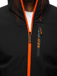 Jachetă bărbați SOFTSHELL neagră OZONEE JS/KS2185