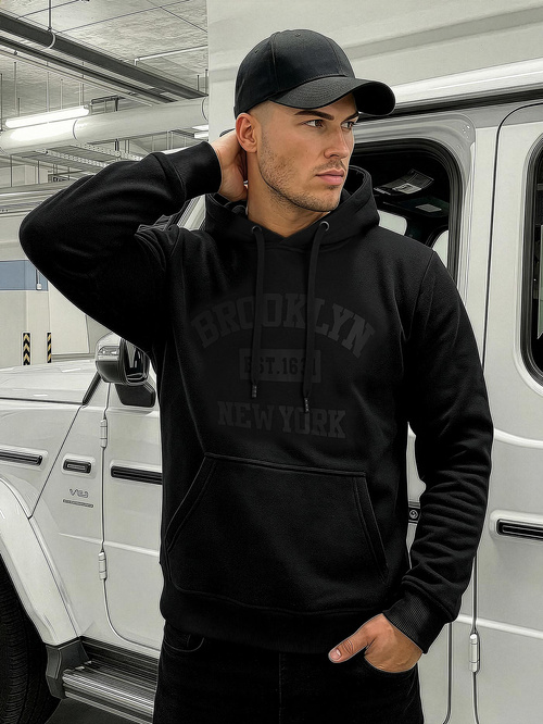 Hanorac bărbați negru OZONEE JS/8B1969/3