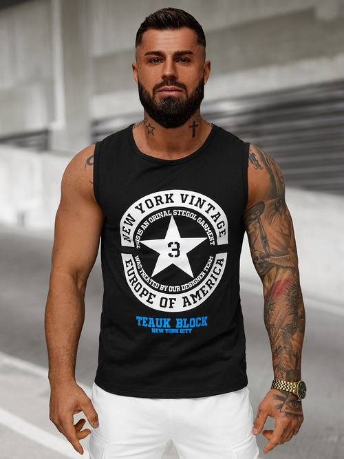 Maiou bărbați neagră OZONEE JS/8B1721/3Z