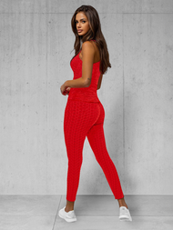 Trening din două piese pentru femei roșu OZONEE JS/YW88037/5Z