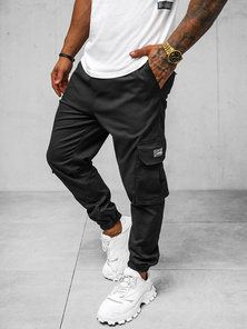 Pantaloni jogger pentru bărbați negri OZONEE O/G3006Z