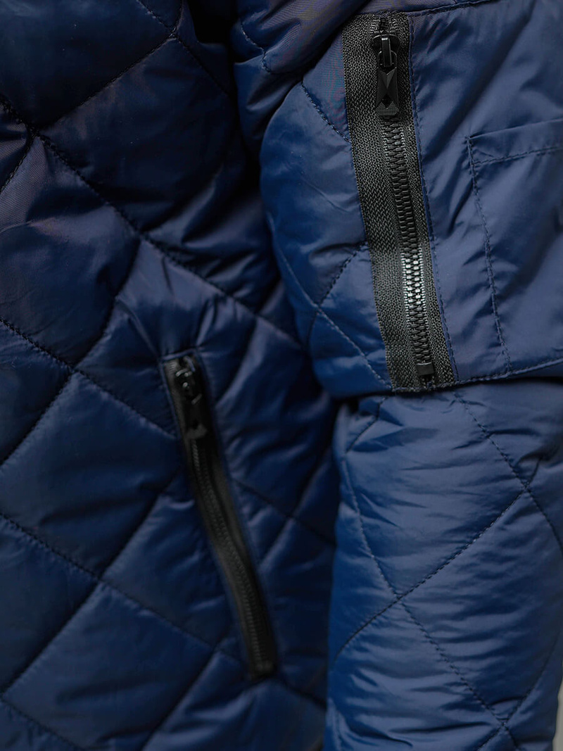 Jachetă bărbați bleumarin OZONEE JS/8M986/215