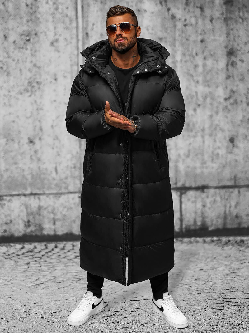 Geacă de iarnă bărbați neagră OZONEE O/M3202